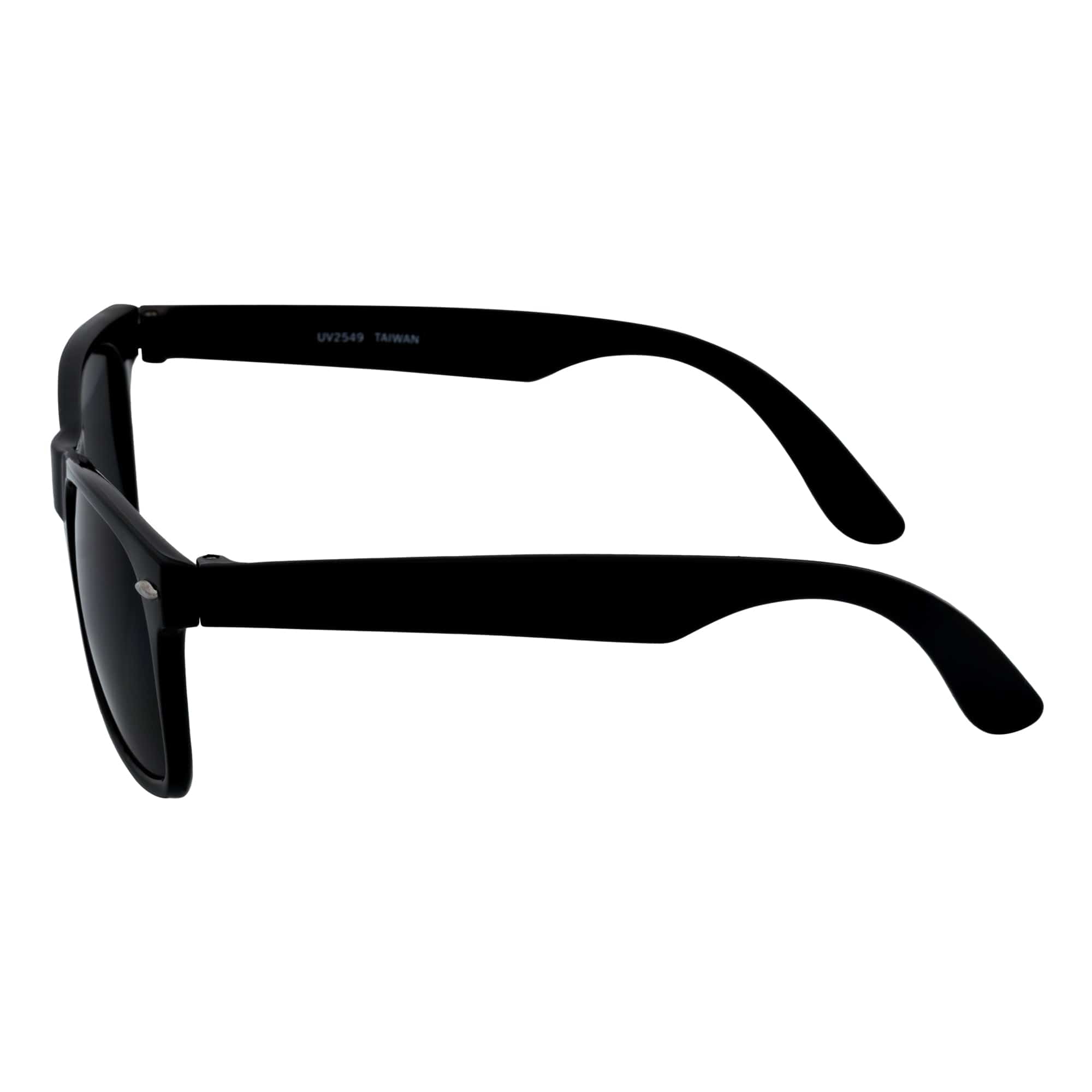 BLACKJACK - Classic Original Retro Horn Rimmed Sunglasses Gloss Black Smoke